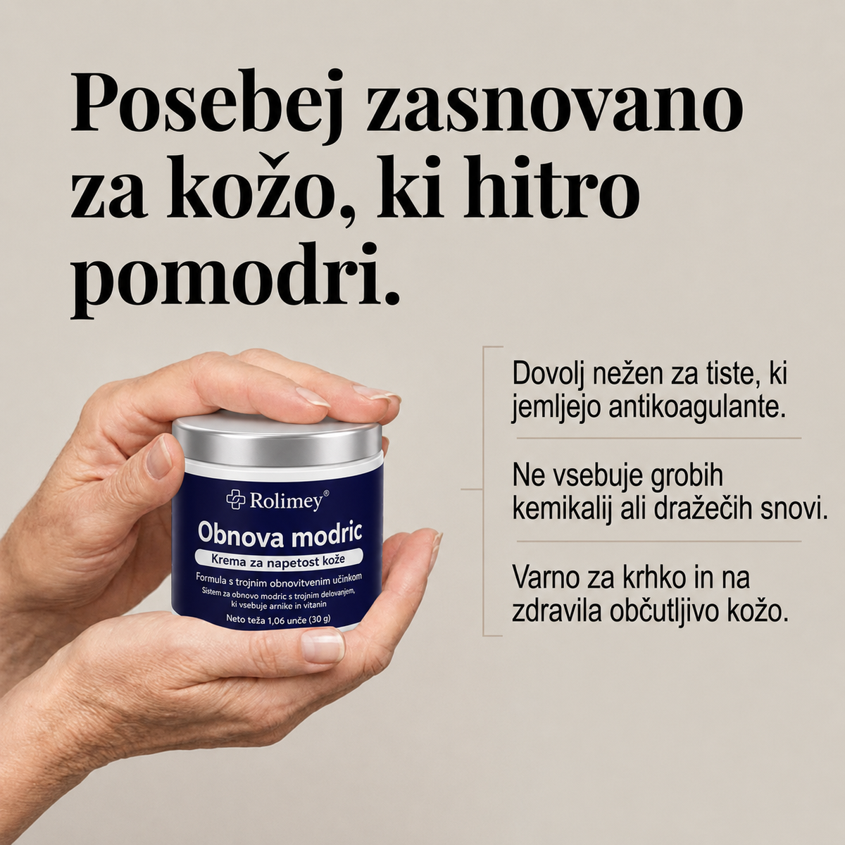 🏆100K+ PRODAJ 💁‍♀️ – Rolimey® Krema za obnovo modric in krepitev kože