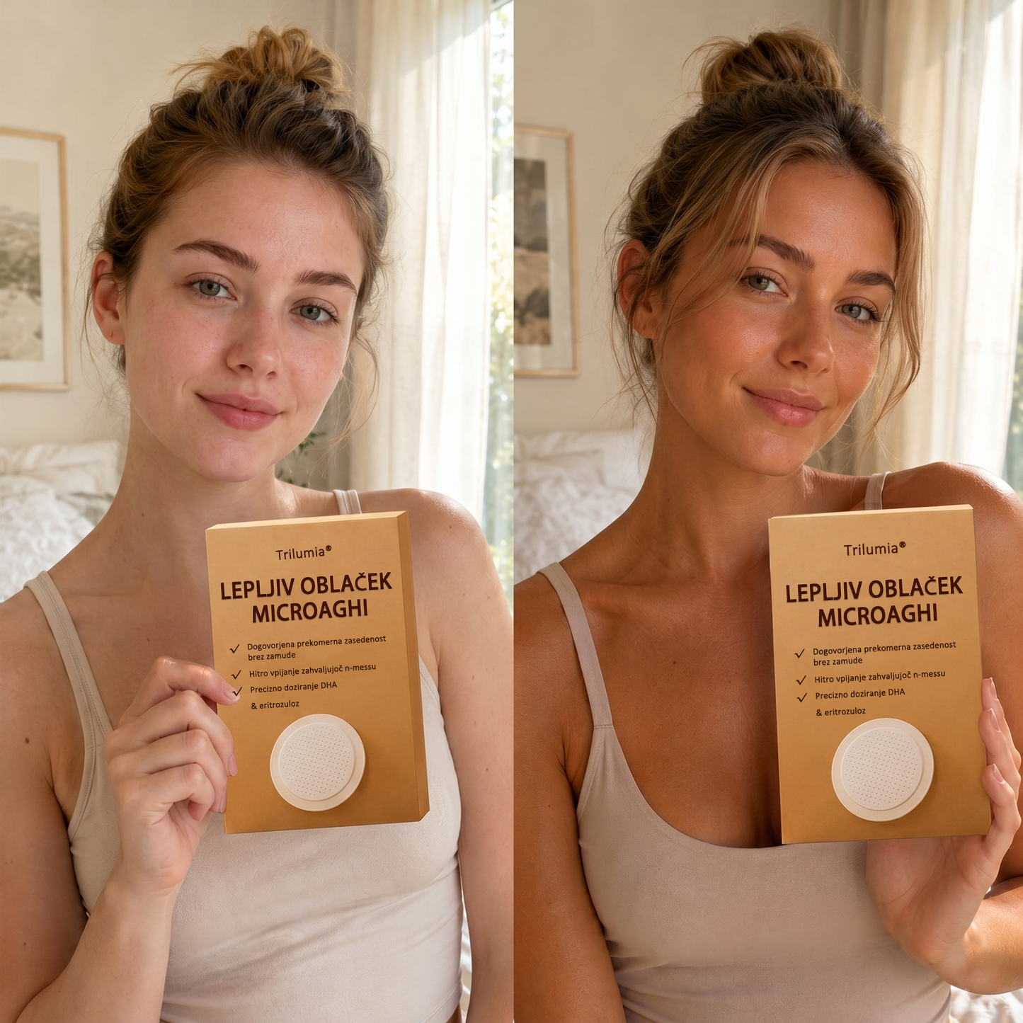 🌞⭐Do 85% POPUSTA na SunFree samoporjavitvene obliže Trilumia® 🤎 Zlata porjavelost brez UV-žarkov 🌟 Naraven sijaj do 14 dni
