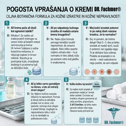 🥇❤️ DR.Fachmer® Napredna Korektivna Krema za Kožne Izrastke, Madeže in Pigmentne Nepravilnosti – 7 Dni Brez Bolečin in Brez Brazgotin – Napredna Nega Kožnih Nepravilnosti