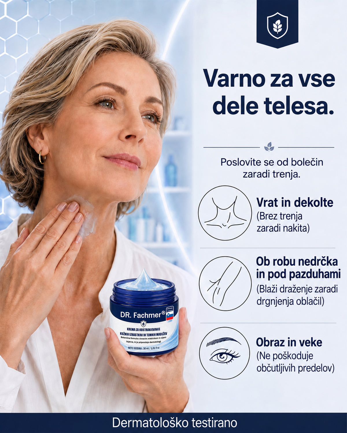🥇❤️ DR.Fachmer® Napredna Korektivna Krema za Kožne Izrastke, Madeže in Pigmentne Nepravilnosti – 7 Dni Brez Bolečin in Brez Brazgotin – Napredna Nega Kožnih Nepravilnosti