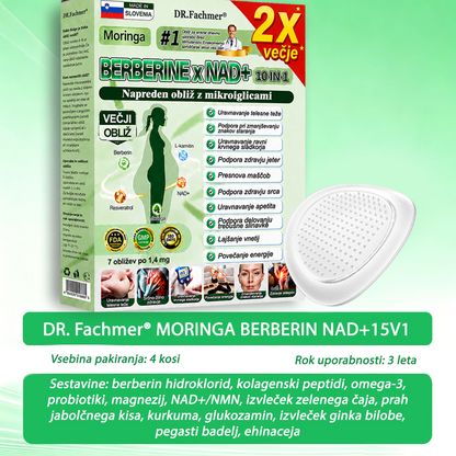 💥DR.Fachmer® Moringa Berberine NAD+ 15-v-1 obliž z nano-mikroiglami | Nova generacija nege telesa z napredno nano formulo 💥