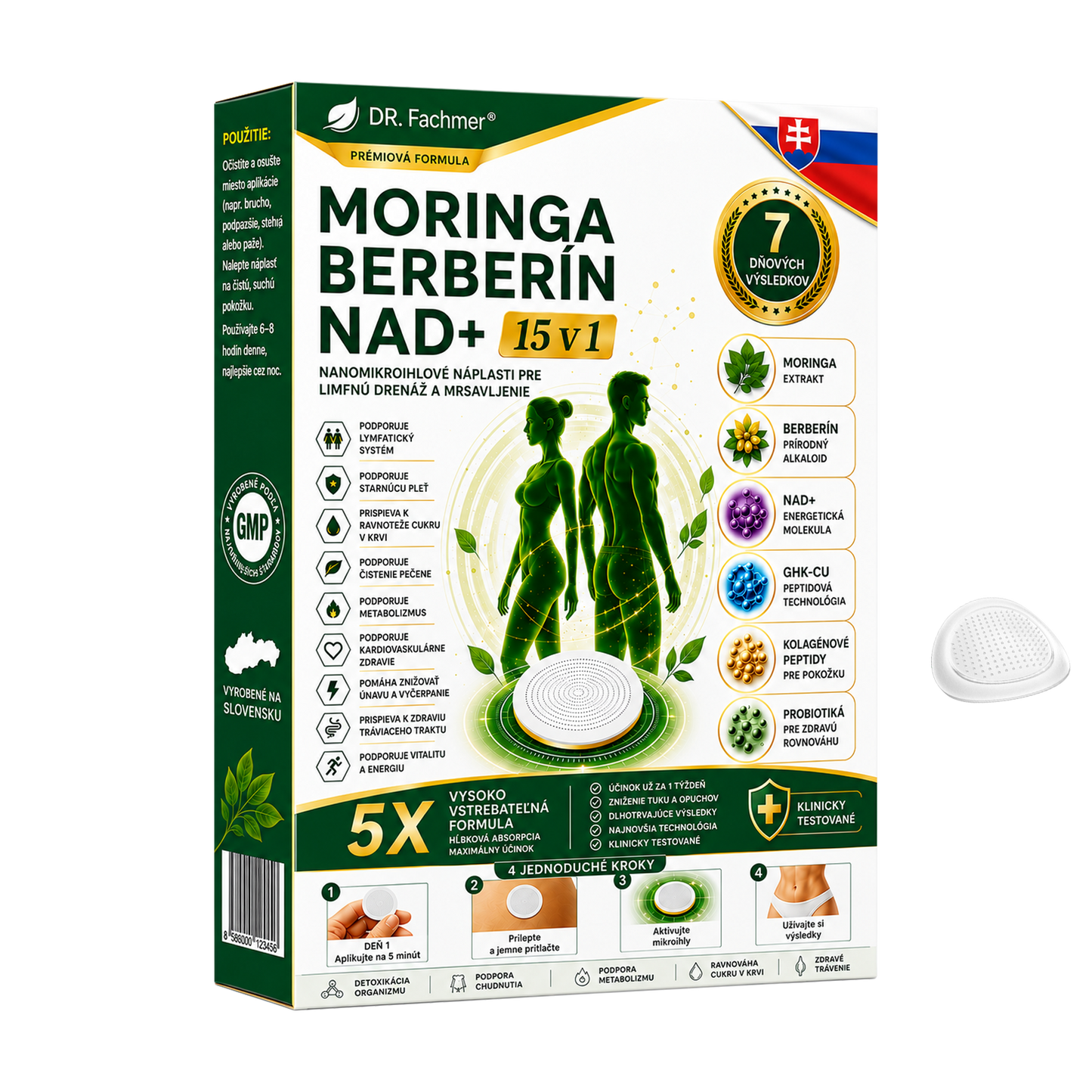 👍DR.Fachmer® Moringa Berberine NAD+ 15-v-1 obliž z nano-mikroiglami | Nova generacija nege telesa z napredno nano formulo👍