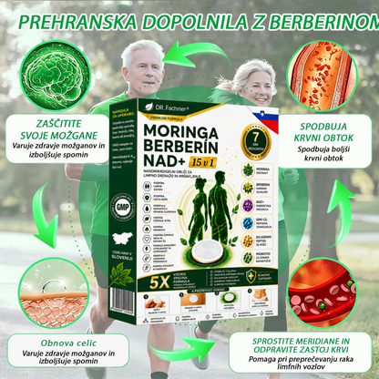 💎DR.Fachmer® Moringa Berberine NAD+ 15-v-1 obliž z nano-mikroiglami | Nova generacija nege telesa z napredno nano formulo