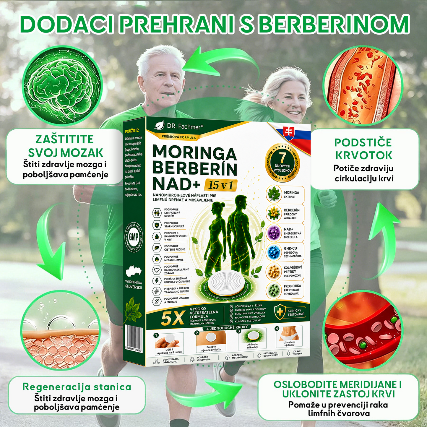 👍DR.Fachmer® Moringa Berberine NAD+ 15-v-1 obliž z nano-mikroiglami | Nova generacija nege telesa z napredno nano formulo👍