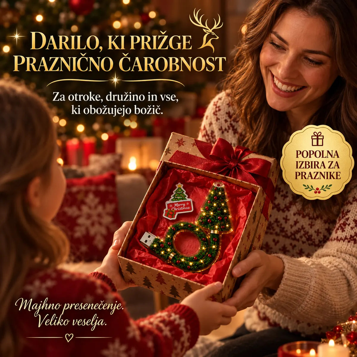 DARILO, KI PRIŽGE PRAZNIČNO ČAROBNOST