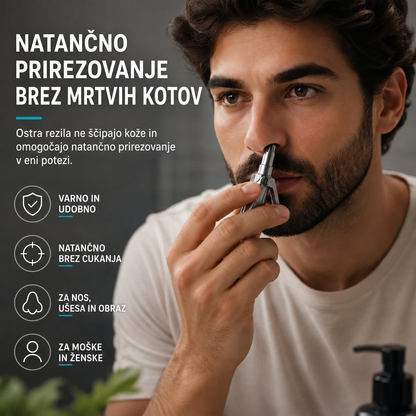 💥 Kupite 1 in prejmite 1 brezplačno 🔥 Ročni prirezovalnik dlačic v nosu – 360° prirezovalnik iz nerjavečega jekla, vodoodporen in brez potrebe po bateriji