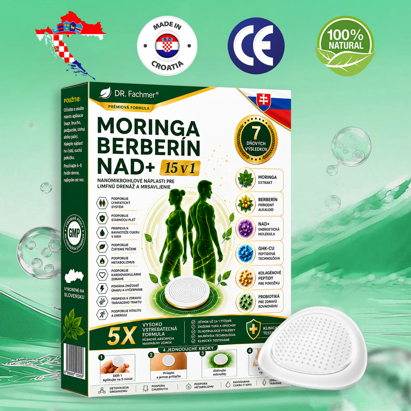 👍DR.Fachmer® Moringa Berberine NAD+ 15-v-1 obliž z nano-mikroiglami | Nova generacija nege telesa z napredno nano formulo👍