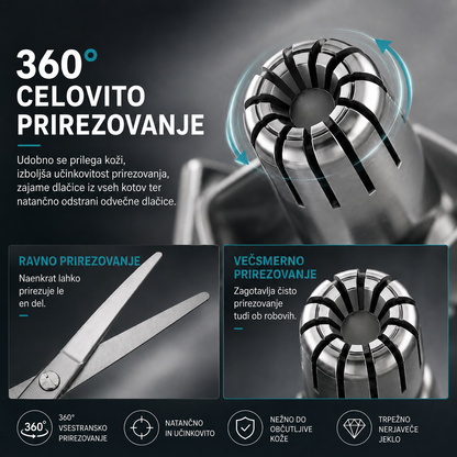 💥 Kupite 1 in prejmite 1 brezplačno 🔥 Ročni prirezovalnik dlačic v nosu – 360° prirezovalnik iz nerjavečega jekla, vodoodporen in brez potrebe po bateriji