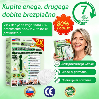 💥DR.Fachmer® Moringa Berberine NAD+ 15-v-1 obliž z nano-mikroiglami | Nova generacija nege telesa z napredno nano formulo 💥