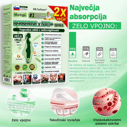 💥DR.Fachmer® Moringa Berberine NAD+ 15-v-1 obliž z nano-mikroiglami | Nova generacija nege telesa z napredno nano formulo 💥
