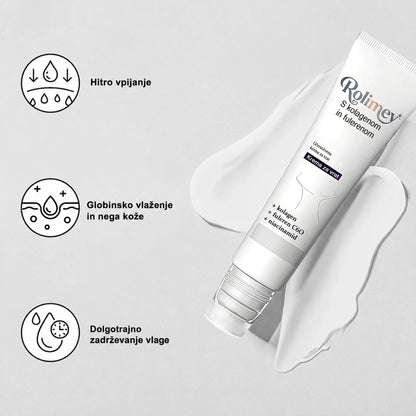 🤍Rolimey® Collagen Fullerene Cream, Rolimey kolagenska krema s kolagenskimi peptidi, nova krema za učvrstitev in lifting 2026 za ohlapno kožo, gube in napenjanje kože, primerna za vse tipe kože