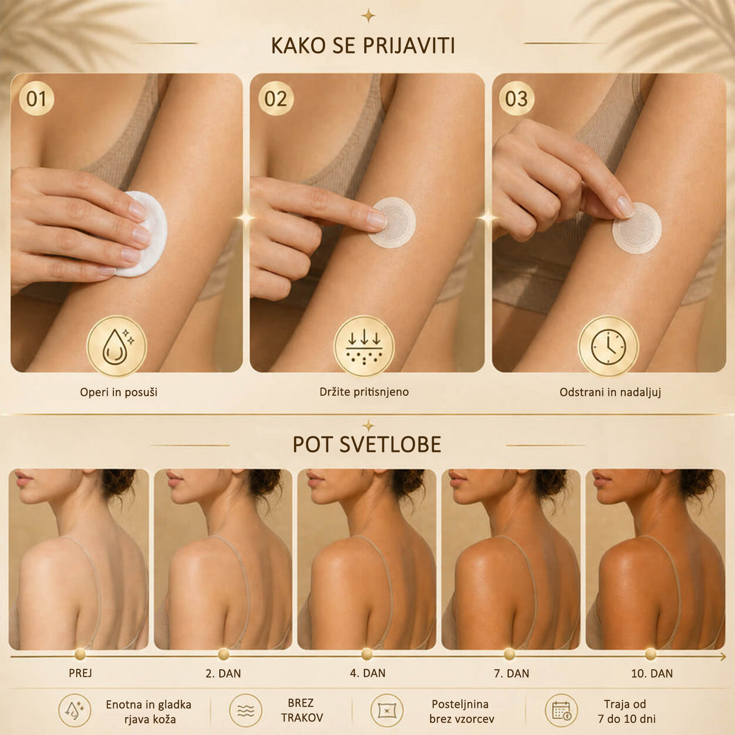 🌞⭐Do 85% POPUSTA na SunFree samoporjavitvene obliže Trilumia® 🤎 Zlata porjavelost brez UV-žarkov 🌟 Naraven sijaj do 14 dni