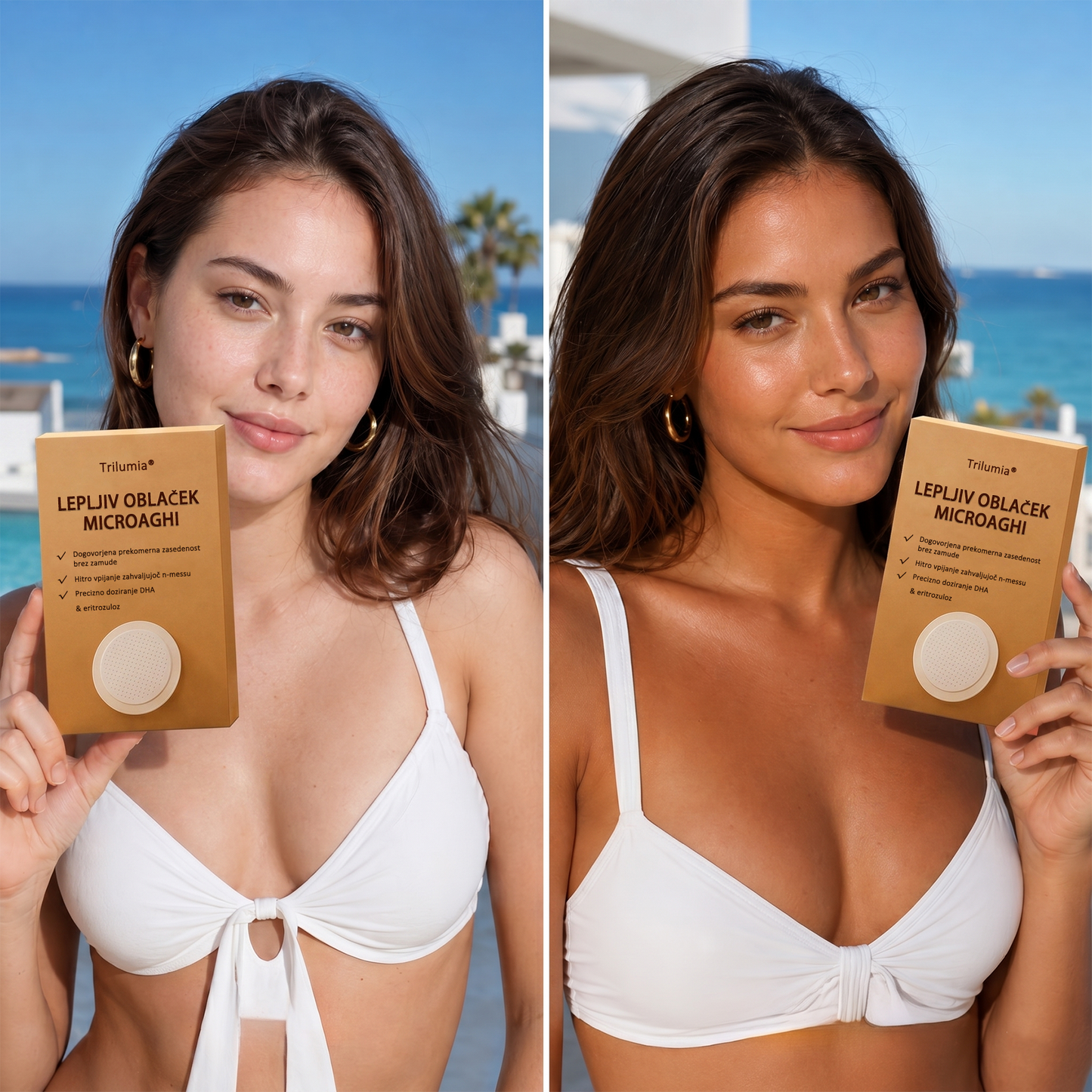 🌞⭐Do 85% POPUSTA na SunFree samoporjavitvene obliže Trilumia® 🤎 Zlata porjavelost brez UV-žarkov 🌟 Naraven sijaj do 14 dni