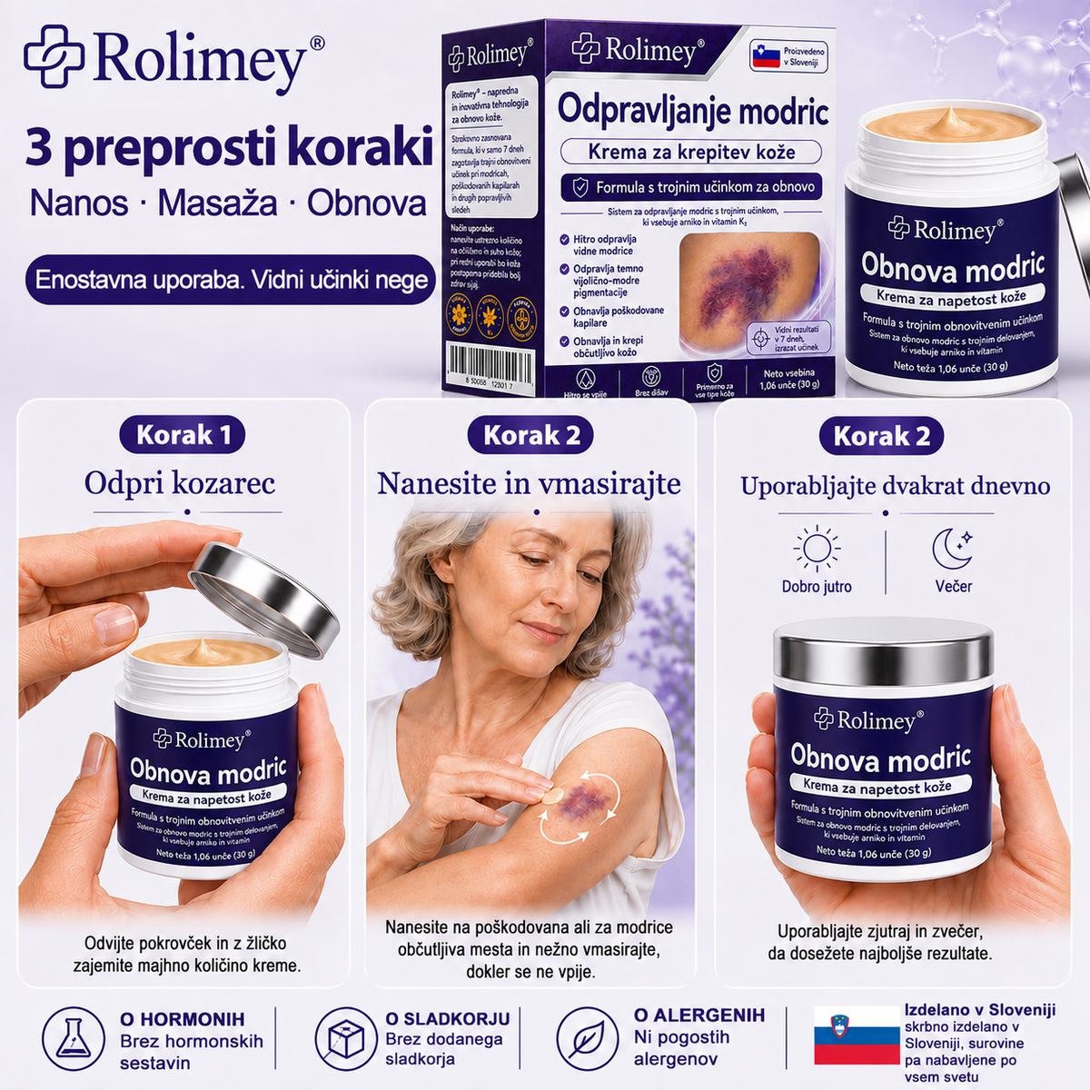 🏆100K+ PRODAJ 💁‍♀️ – Rolimey® Krema za obnovo modric in krepitev kože