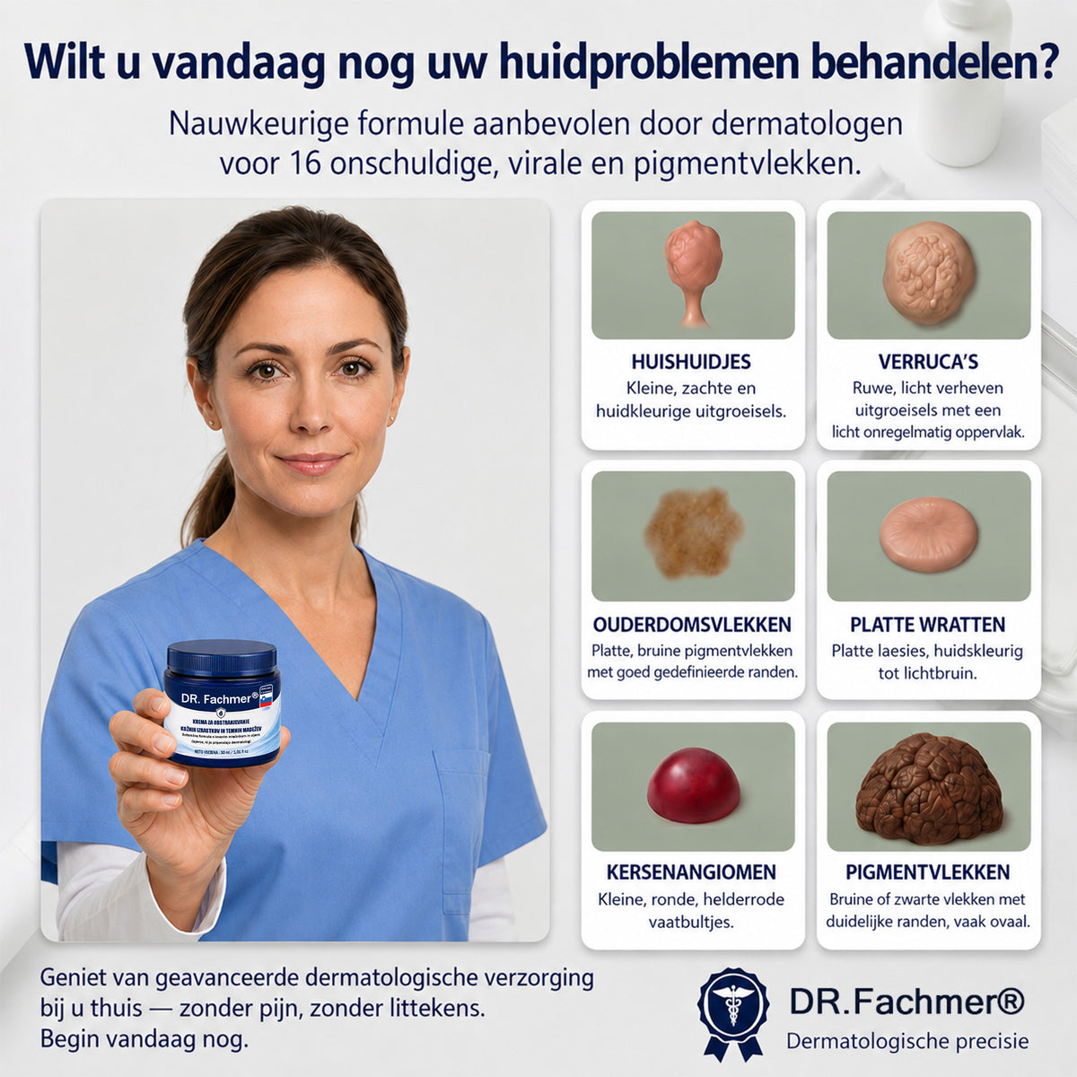 🥇❤️ DR.Fachmer® Napredna Korektivna Krema za Kožne Izrastke, Madeže in Pigmentne Nepravilnosti – 7 Dni Brez Bolečin in Brez Brazgotin – Napredna Nega Kožnih Nepravilnosti